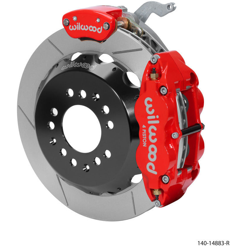 Wilwood Narrow Superlite 4R-MC4 Red Rear Kit 12.88in Slotted Rotor 88-96 Chevy Corvette C4 Wilwood Big Brake Kits