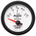 Autometer Phantom II 2-1/16in 240E - 33F OHM Electric Fuel Level Gauge AutoMeter Gauges
