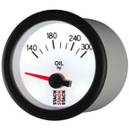 Autometer Stack 52mm 140-300 Deg F 1/8in NPTF Electric Oil Temp Gauge - White AutoMeter Gauges