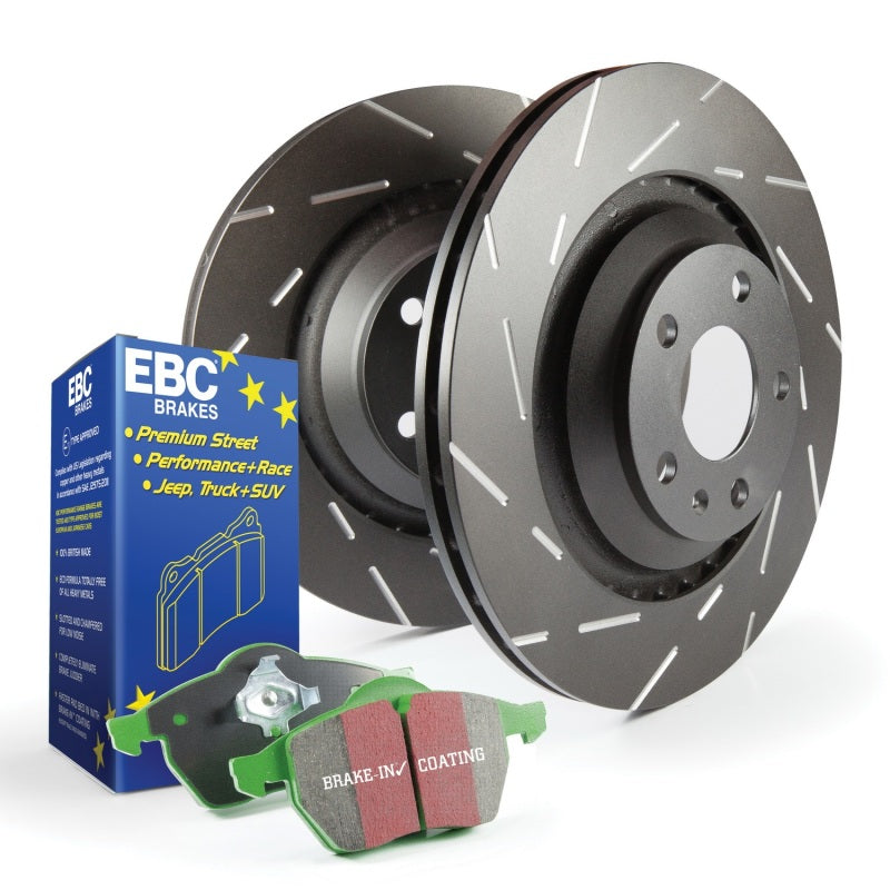 EBC S2 Kits Greenstuff Pads and USR Rotors EBC Brake Rotors - Slotted