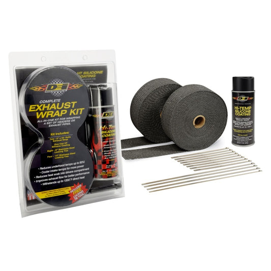 DEI Exhaust Wrap Kit - Black Wrap and Black HT - Retail Packaging DEI Exhaust Wrap