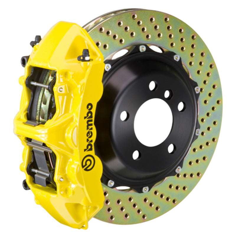 Brembo 95-98 993 C2/C4/C4S/Turbo Front GT BBK 6 Piston Cast 355x32 2pc Rotor Drilled- Yellow