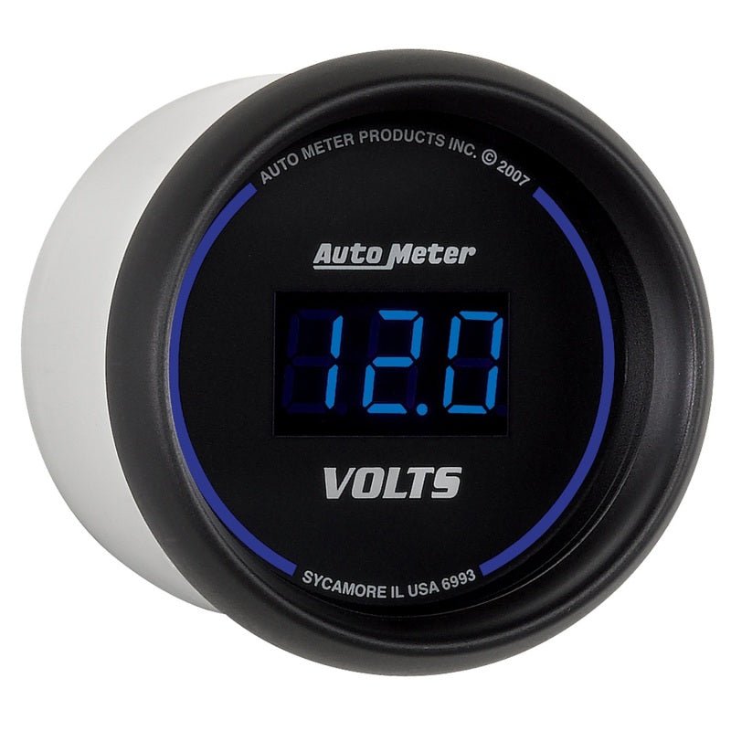 Autometer Cobalt Digital 52.4mm Black Voltmeter AutoMeter Gauges