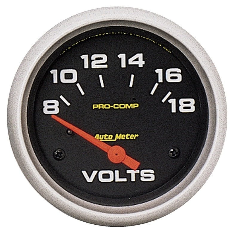 Autometer Pro Comp 8-18 Volts Short Sweep Electronic Voltmeter Gauge AutoMeter Gauges