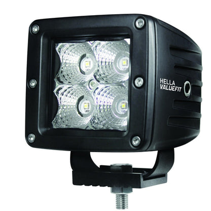 Hella HVF Cube 4 LED Off Road Kit - 3.1in 12W Spot Beam Hella Light Bars & Cubes