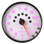 Autometer Spek-Pro Gauge Tachometer 5in 11K Rpm W/Shift Light & Peak Mem White/Black AutoMeter Gauges