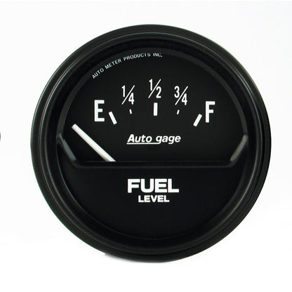 Autometer AutoGage 2-5/8in 0-90 Short Sweep Electrical Fuel Level - Black AutoMeter Gauges