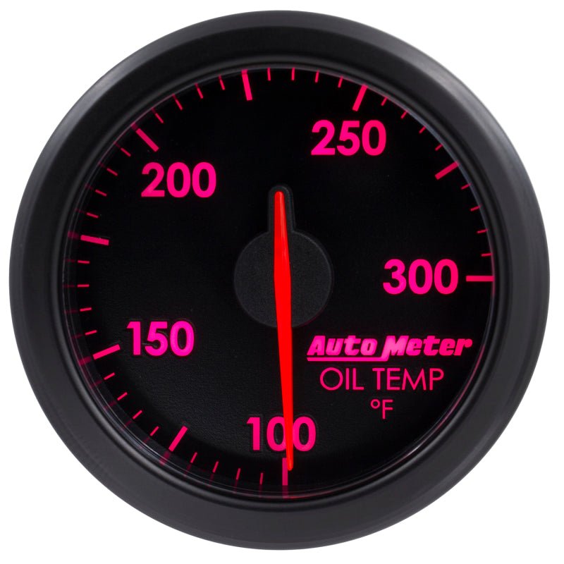 Autometer Airdrive 2-1/6in Oil Temp Gauge 100-300 Degrees F - Black AutoMeter Gauges