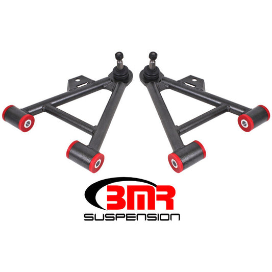 BMR 79-93 Mustang Lower Non-Adj. A-Arms (Coilover Only) w/ Tall Ball Joint (Poly) - Black Hammertone BMR Suspension Control Arms