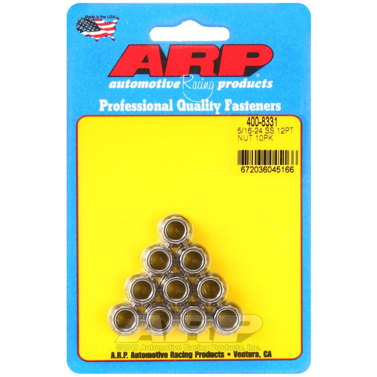 ARP 5/16-24 SS 12pt Nut Kit ARP Hardware Kits - Other