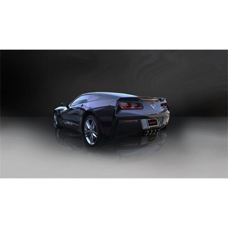 Corsa 2014 Chevy Corvette C7 Coupe 6.2L V8 AT/MT 2.75in Valve-Back Dual Rear Exit Black Xtreme Exht CORSA Performance Axle Back
