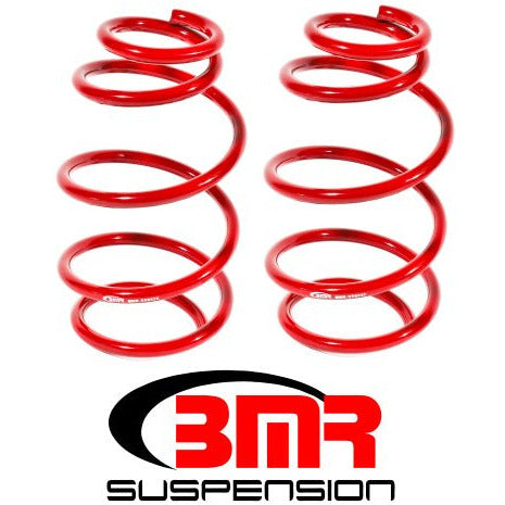 BMR 10-15 5th Gen Camaro V6 Front Lowering Springs - Red BMR Suspension Lowering Springs