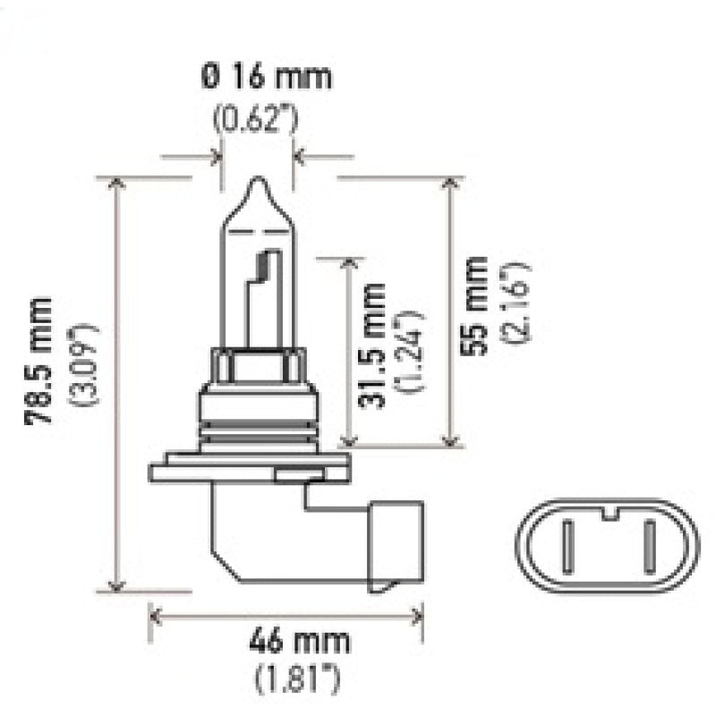 Hella 9005/HB3 12V 100W P20d T4 Halogen Bulb Hella Bulbs