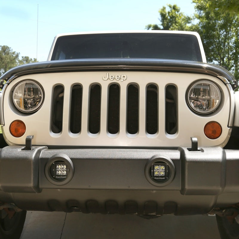 Rugged Ridge 07-18 Jeep Wrangler JK Square LED Light Mount Brackets Rugged Ridge Light Bars & Cubes