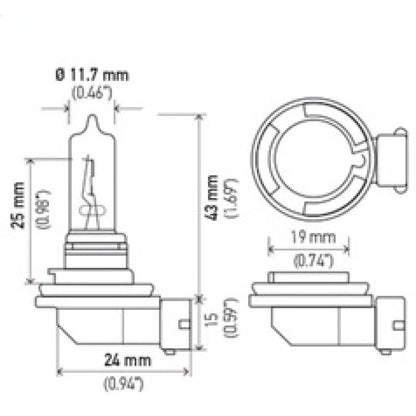 Hella Bulb H9 12V 65W XEN YLW Hella Bulbs