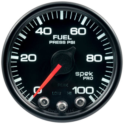 Autometer Spek-Pro - Nascar 2-1/16in Fuel Press 0-100 psi Bcb Ecu AutoMeter Gauges