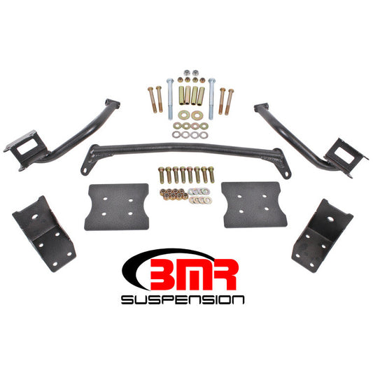 BMR 79-04 Fox Mustang Torque Box Reinforcement Plate Kit(TBR005H And TBR003H) - Black Hammertone BMR Suspension Diff Braces