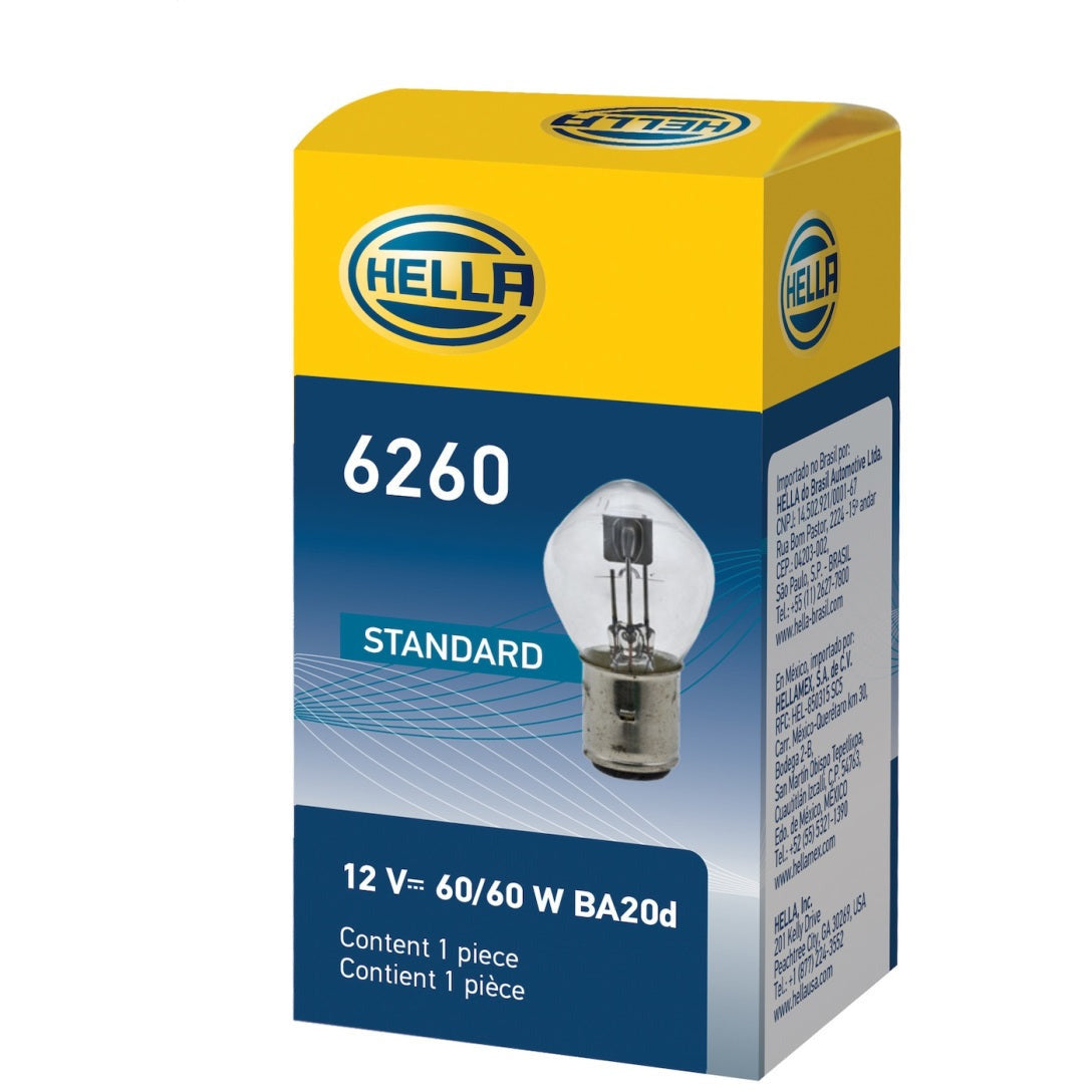 Hella Bulb 6260 12V 60/60W Ba20D B11 S2 Hella Bulbs