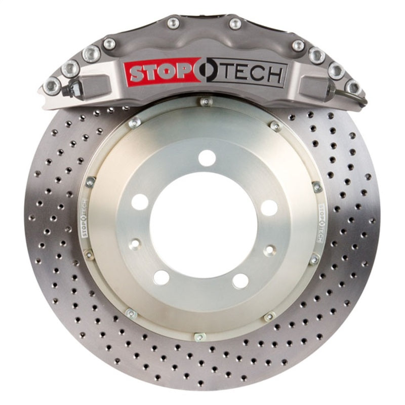 StopTech 14-15 Chevy Corvette Z51 Front ST-60 Trophy Anodized Calipers Drilled 380x32mm Rotors Stoptech Big Brake Kits