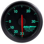 Autometer Airdrive 2-1/6in Boost/Vac Gauge 30in HG/30 PSI - Black AutoMeter Gauges