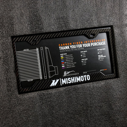 Mishimoto Universal Carbon Fiber Intercooler - Gloss Tanks - 450mm Gold Core - C-Flow - C V-Band