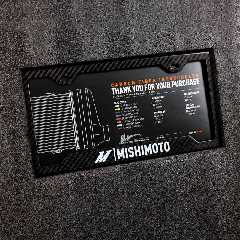 Mishimoto Universal Carbon Fiber Intercooler - Matte Tanks - 450mm Black Core - C-Flow - P V-Band