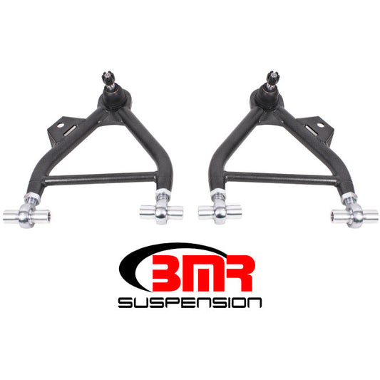BMR 79-93 Mustang Lower A-Arm (Coilover Only) w/ Adj. Rod End and STD. Ball Joint - Black Hammertone BMR Suspension Control Arms