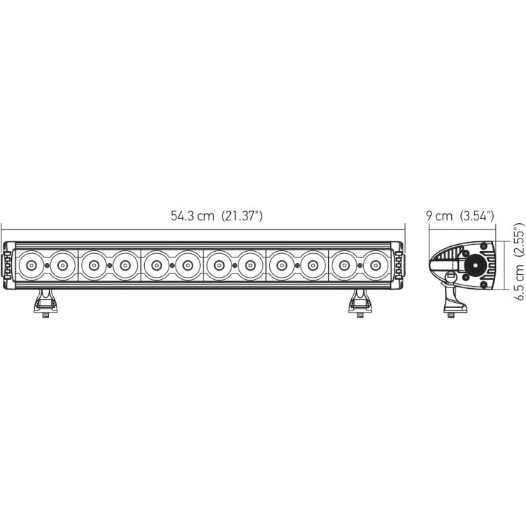 Hella Value Fit Design 12in LED Light Bar - Combo Beam Hella Light Bars & Cubes