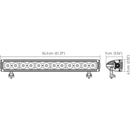 Hella Value Fit Design 12in LED Light Bar - Combo Beam Hella Light Bars & Cubes