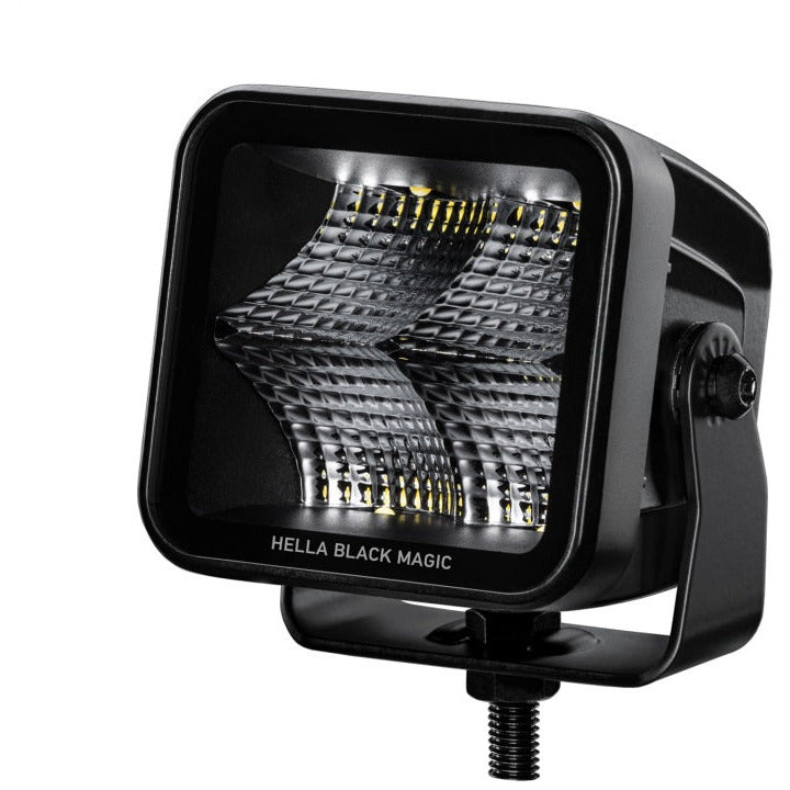 Hella Universal Black Magic 3.2in L.E.D. Cube Kit - Flood Beam (Short Range) Hella Fog Lights