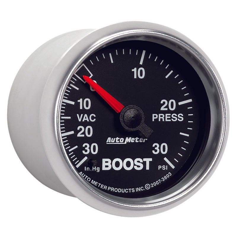 Autometer GS 52mm 30 In Hg.-Vac/30 PSI Mechanical Vacuum/Boost Gauge AutoMeter Gauges