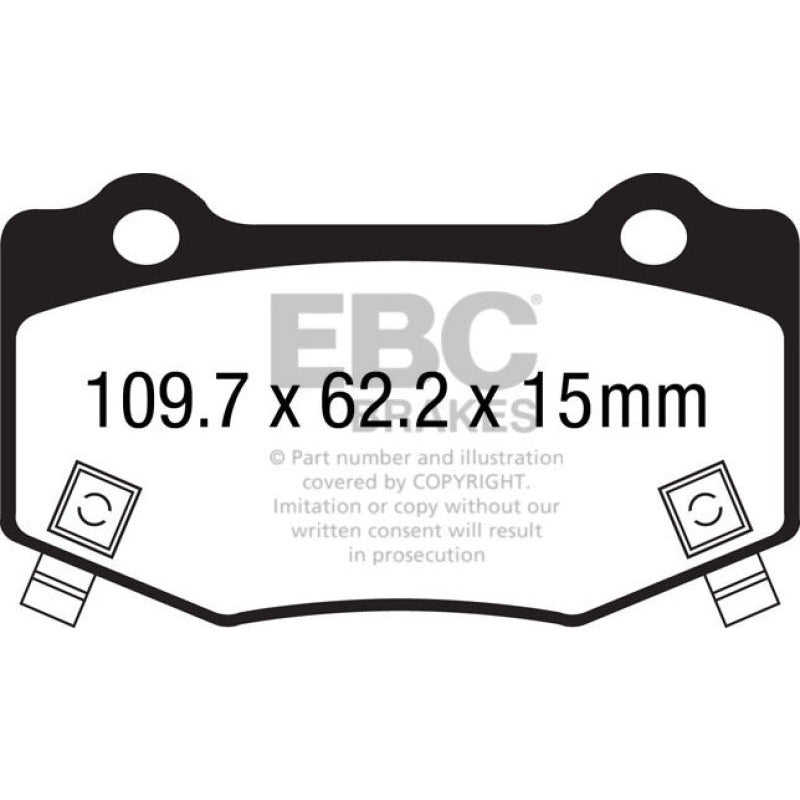 EBC 14+ Chevrolet Corvette Stingray (C7) 6.2 Bluestuff Rear Brake Pads EBC Brake Pads - Racing