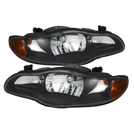 Xtune Chevy Monte Carlo 00-05 Crystal Headlights Black HD-JH-CMC00-AM-BK SPYDER Headlights