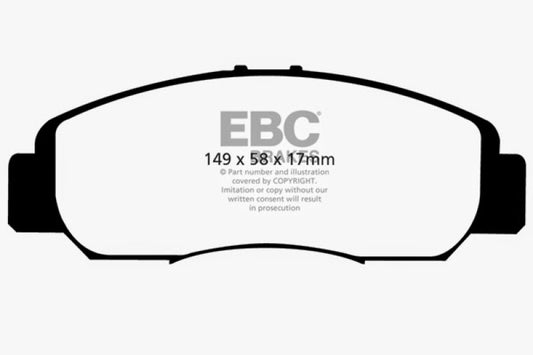 EBC 06-11 Acura CSX (Canada) 2.0 Redstuff Front Brake Pads