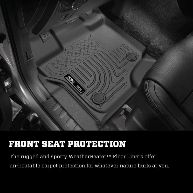 Husky Liners 15-23 Ford F-150 SuperCab WeatherBeater Black 2nd Seat Floor Liner