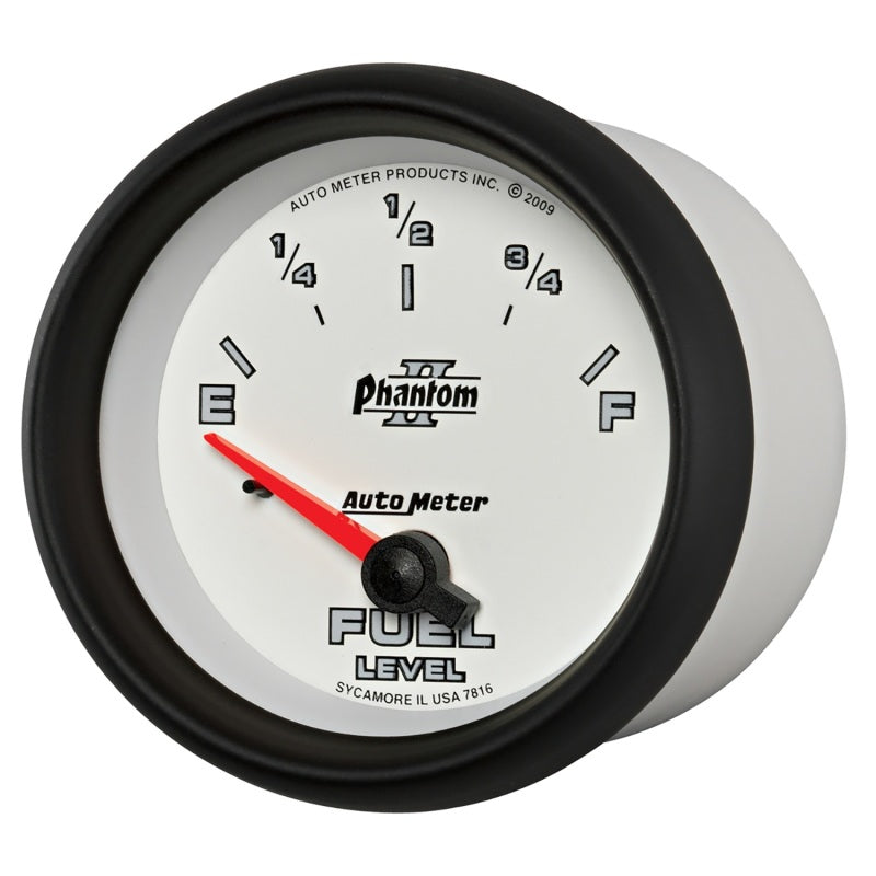 AutoMeter Gauge Fuel Level 2-5/8in. 240 Ohm(e) to 33 Ohm(f) Elec Phantom II AutoMeter Gauges