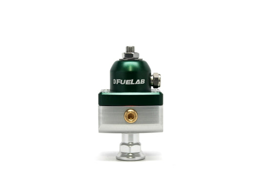 Fuelab 575 High Pressure Adjustable Mini FPR Blocking 25-65 PSI (1) -6AN In (2) -6AN Out - Green