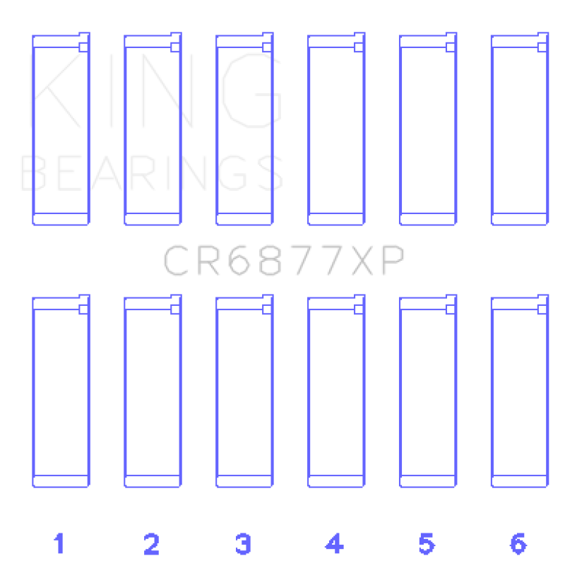 King BMW S54B32 (Size +.50mm) Connecting Rod Bearing Set