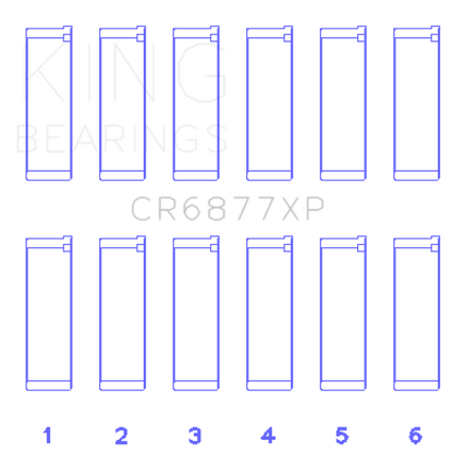 King BMW S54B32 (Size +.50mm) Connecting Rod Bearing Set