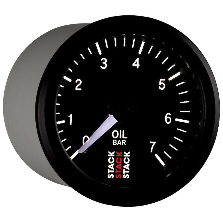 Autometer Stack Instruments 52mm 0-7 BAR M10 (M) Mechanical Oil Pressure Gauge - Black AutoMeter Gauges