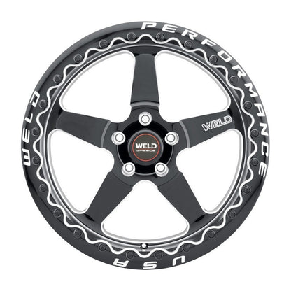 Weld Magnum Import 13x10 / 4x100mm BP / 5in. BS Black Wheel - Black Single Beadlock MT Weld Wheels - Forged