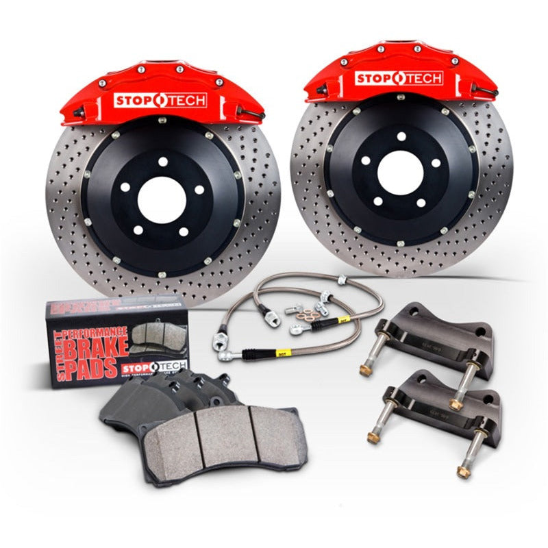 StopTech 99-02 Audi RS4 w/ Silver ST-40 Calipers 355x32mm Slotted Rotors Front Big Brake Kit Stoptech Big Brake Kits