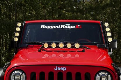 Rugged Ridge 07-18 Jeep Wrangler JK Elite Fast Track Windshield Light Bar Mount w/o Crossbar Rugged Ridge Light Mounts