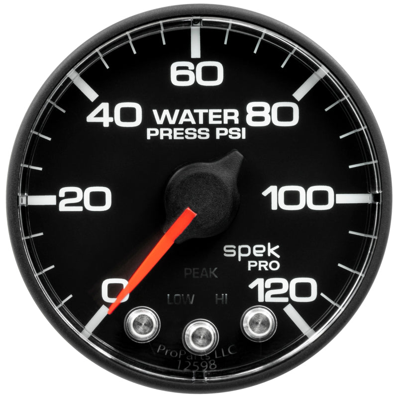 Autometer Spek-Pro Gauge Water Press 2 1/16in 120psi Stepper Motor W/ Peak & Warn AutoMeter Gauges