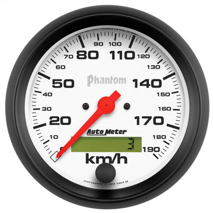 Autometer Phantom 3-3/8in 190 KM/H Speedometer Electric Program w/ LCD Odometer AutoMeter Gauges