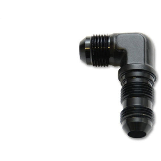 Vibrant -10AN Bulkhead Adapter 90 Degree Elbow Fitting - Anodized Black Only Vibrant Fittings