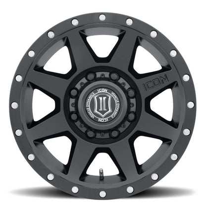 ICON Rebound 17x8.5 8x6.5 13mm Offset 5.25in BS 121.4mm Bore Satin Black Wheel