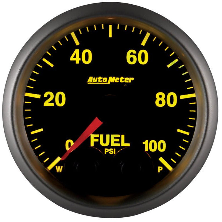 Autometer Elite 52mm 0-100 PSI Fuel Pressure Peak & Warn w/ Electronic Control Gauge AutoMeter Gauges