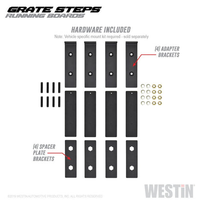 Westin Grate Steps Running Boards 54 in - Textured Black