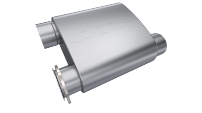 QTP 3in Weld-On Reverse 304SS Screamer Muffler Short Case w/Bolt-On QTEC Electric Cutout
